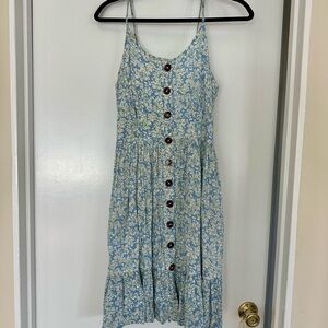 Japna Blue Floral Midi Dress